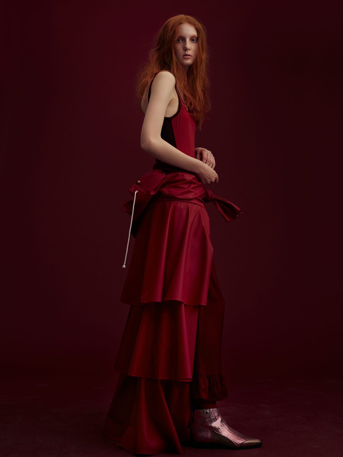 Red for Revs Mag, makeup by Jessica de la Torre (image 2 of 8)