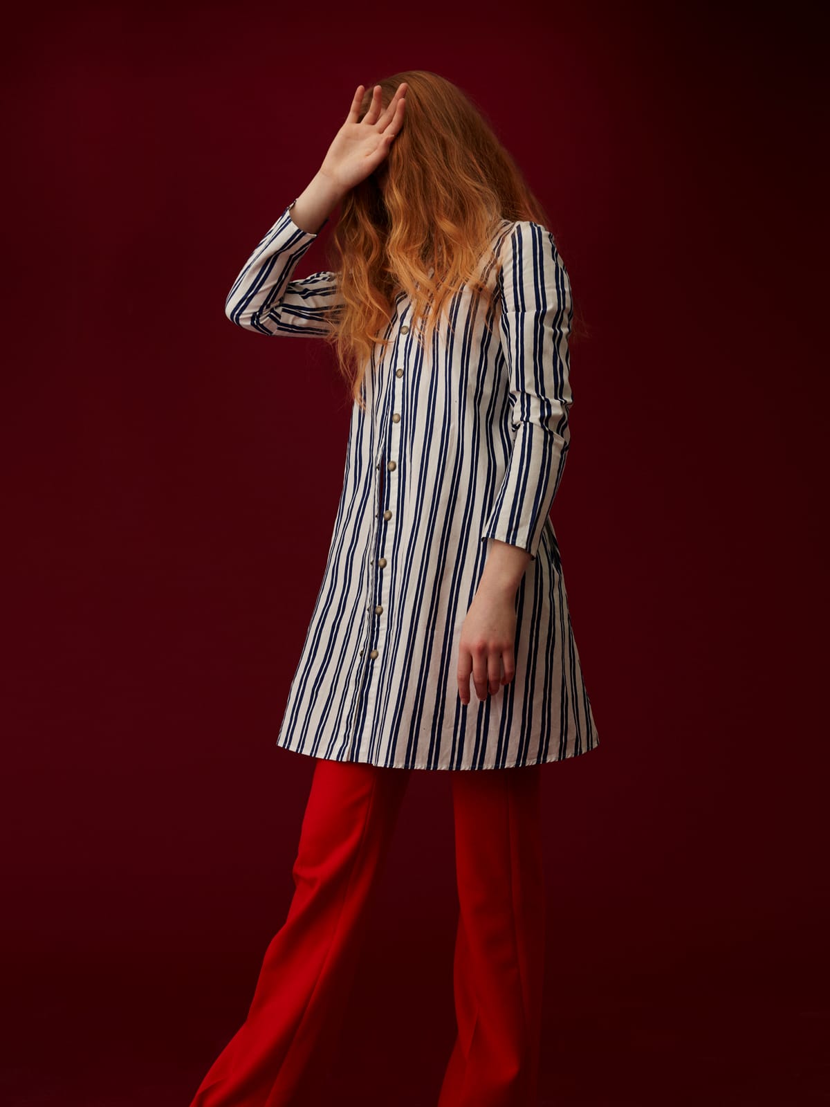 Red for Revs Mag, makeup by Jessica de la Torre (image 5 of 8)